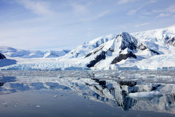 istock Antarctica landscape, icebergs, mountains and ocean 825545936