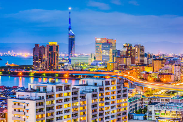 istock Fukuoka, Japan Skyline 825549732
