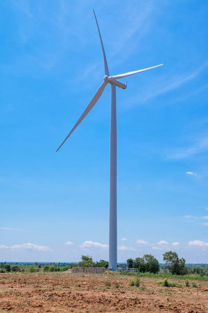 istock Wind turbine power at daylight 825555222