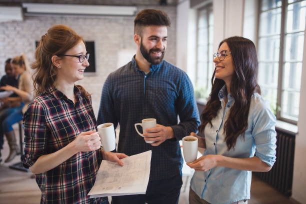 istock Corporate teamworking colleagues in modern office 825561838