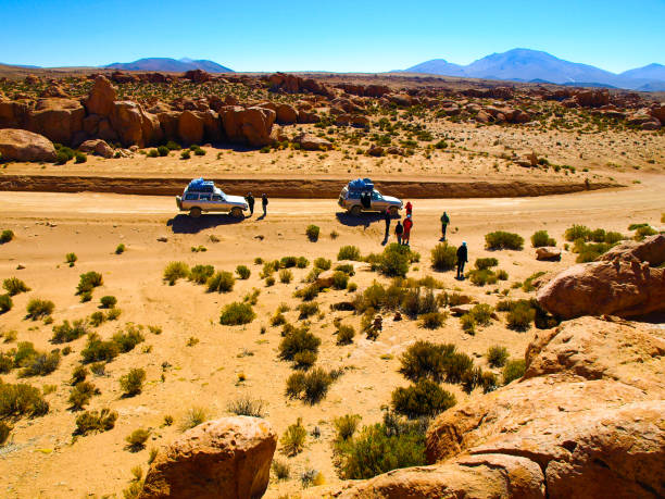 istock Off-road SUV with tourist on Altiplano 825562034