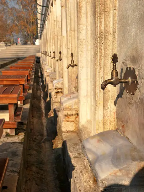 Photo of Places for ablution of Muslim men after prayer