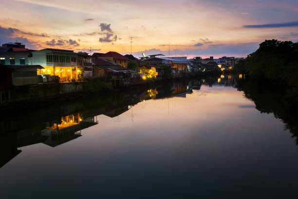 istock old town chanthaboon waterfront at twilight, Asia Thailand. 825568184