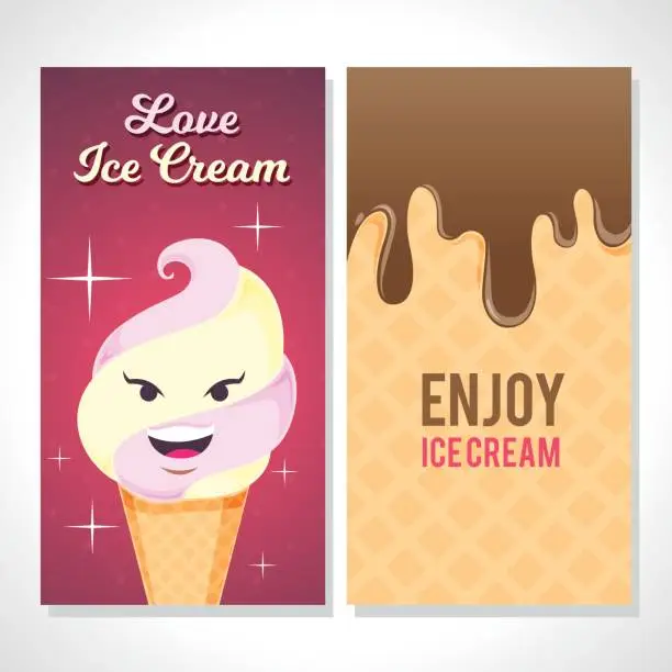 Vector illustration of Ice Cream Card
