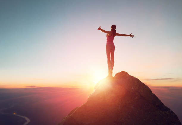 istock Woman practices yoga 825570162