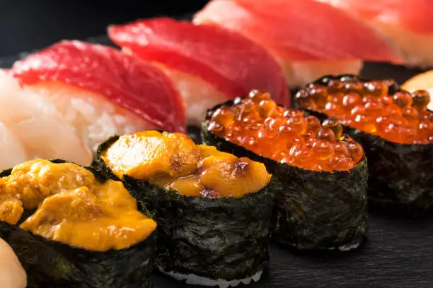 Nigiri sushi is Japanese traditional foodNigiri sushi is Japanese traditional food