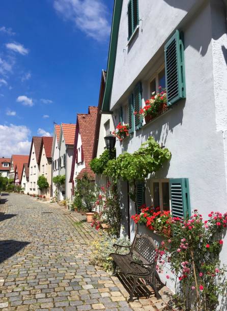 istock Romantic street in old medieval town in Germany 825584646
