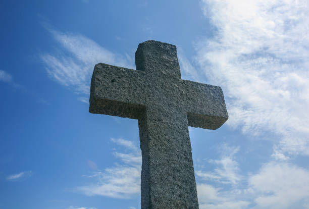 istock Stone cross in Sardinia island, Italy 825585048