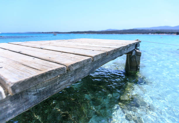 istock Wooden pier on the mediterranean sea 825585218