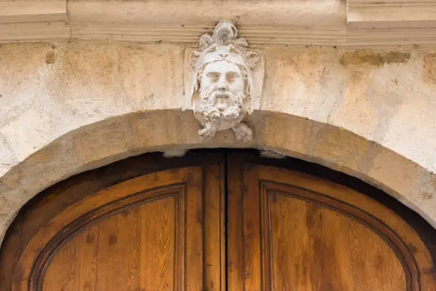 Photo of Paris, beautiful wooden massive door