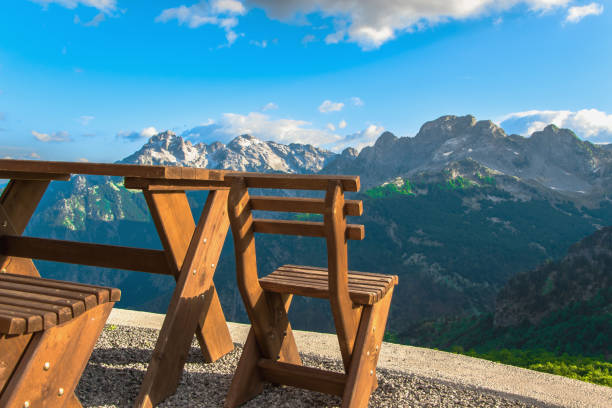 istock Rural cozy chairs for resting in the highmountain 825600312