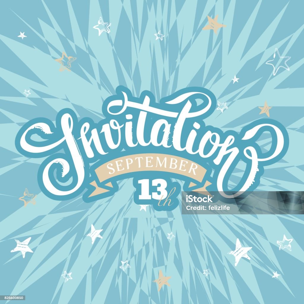 Inviting Lettering Lettering Invitation Stock Illustration - Download Image Now - Art ...