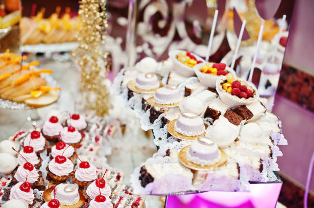 istock Delicious and nutritious dishes on the wedding banquet. 825608338