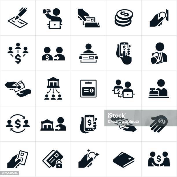 Payment Methods Icons Stock Illustration - Download Image Now - Icon Symbol, Beneficiary, Money Transfer