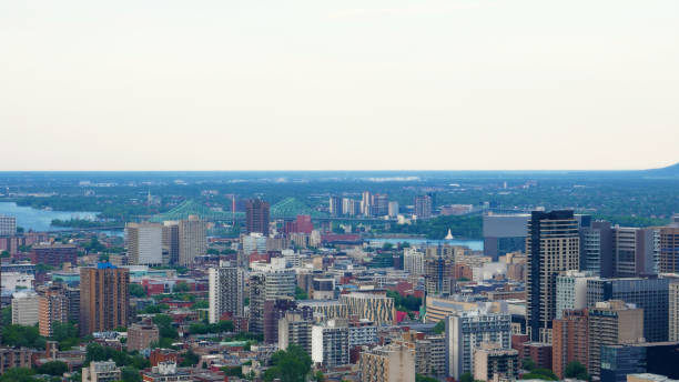 istock Montreal downtown by night, view from Mount-Royal, Quebec, Canada. 825611744