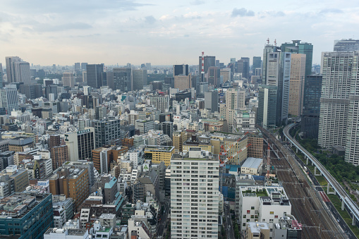 view of tokyo from world trade center seaside top.