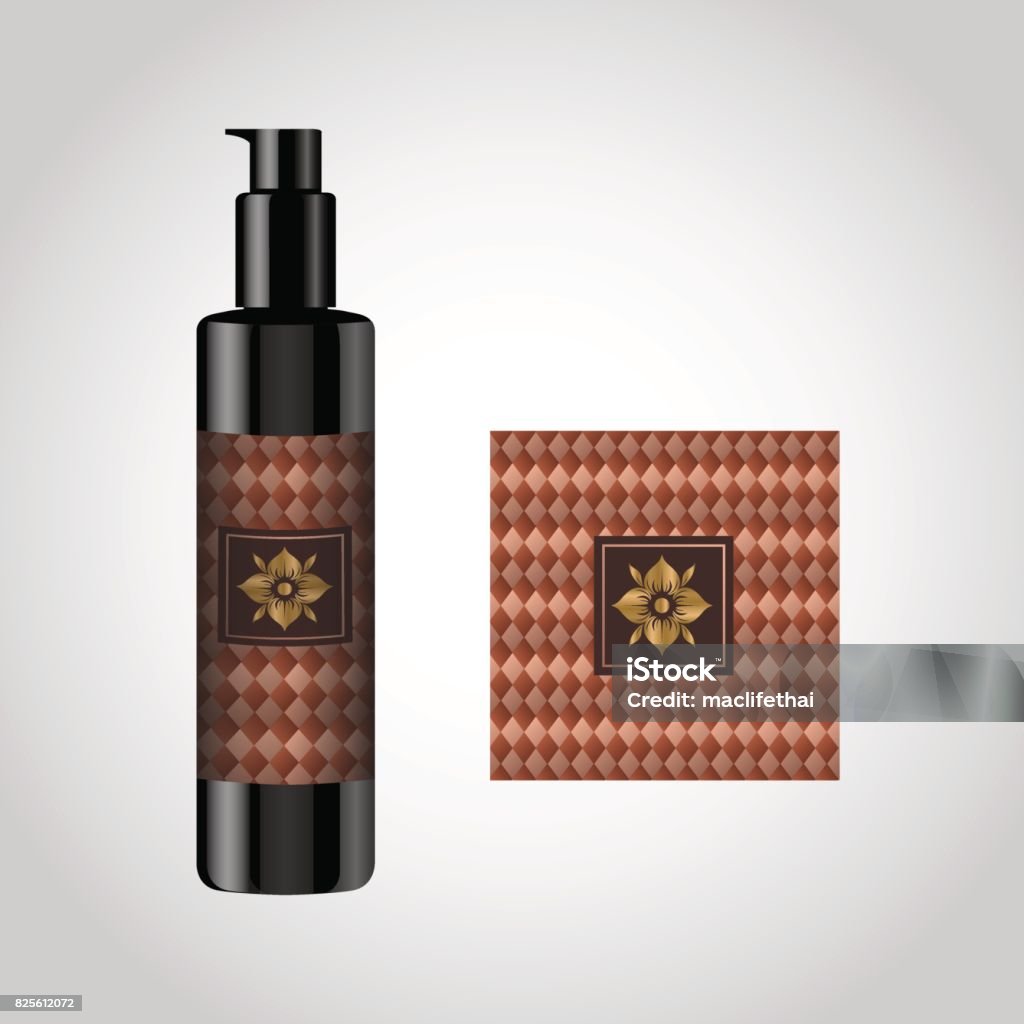 Product Packaging Design Pump Bottle Vector Illustration Stock