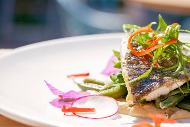 istock Sea food on table at the fish restaurant 825616236