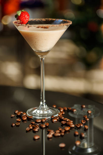 istock Irish cream on wooden table 825624038