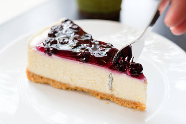 istock Delicious Sweet Blueberry Cheesecake 825624402