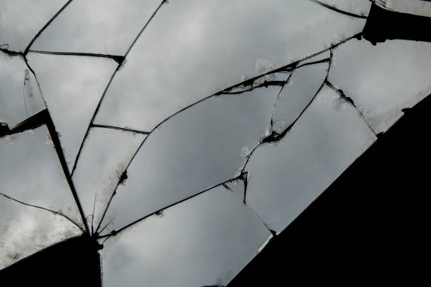 istock Cracked glass ,The mirror crack Texture Background. 825630644