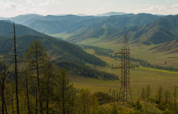 istock Electric pillar in the mountain 825630952