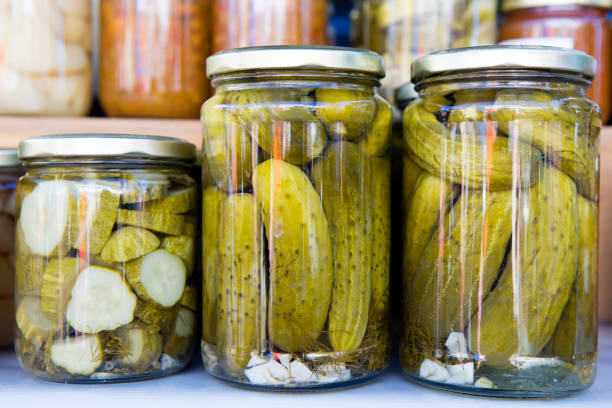 Organic Farmer's Market Fresh Vegetable Fresh ripe organic vegetables at a local farmer's market in Penticton, British Columbia, Canada. dill pickle stock pictures, royalty-free photos & images
