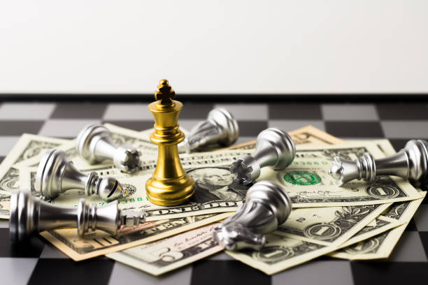 Financial games concept Financial games concept. king chess piece stock pictures, royalty-free photos & images