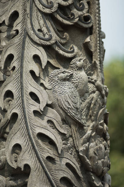 Stone carvings at Kaiyuan Temple, a Buddhist temple located in Chaozhou, Guangdong, China.