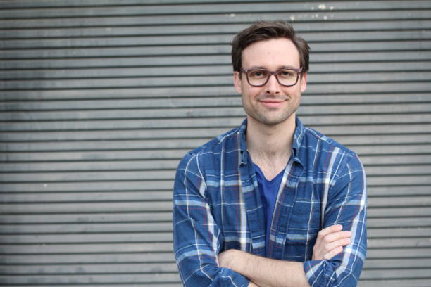 istock Handsome man wearing glasses portrait 825648848