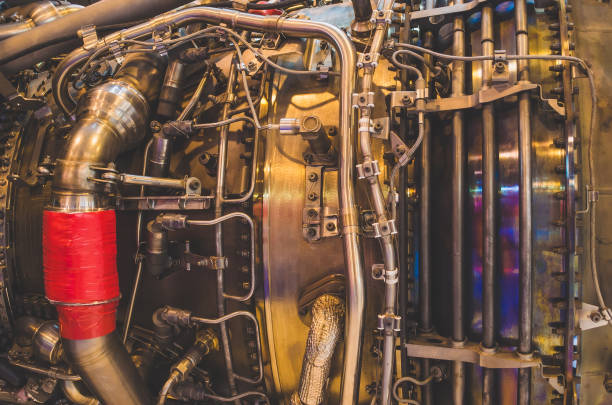 istock Engine close-up, tube metal industry construction 825658522