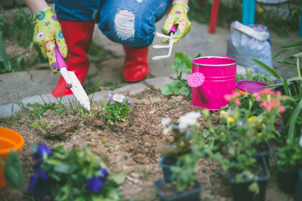 istock Young woman gardening 825666726