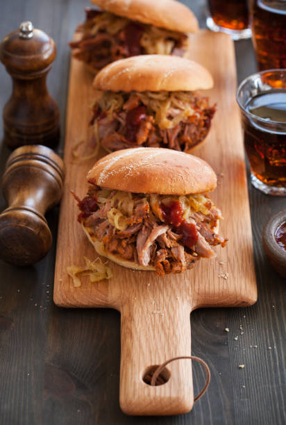 istock homemade pulled pork burger with caramelized onion and bbq sauce 825669610