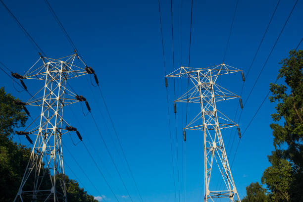 istock pylons of high-voltage power lines 825669912