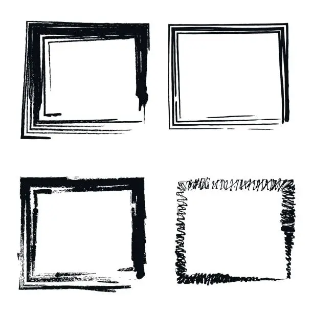 Vector illustration of set abstract picture frames