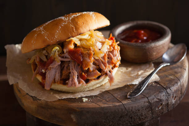 istock homemade pulled pork burger with caramelized onion and bbq sauce 825670216