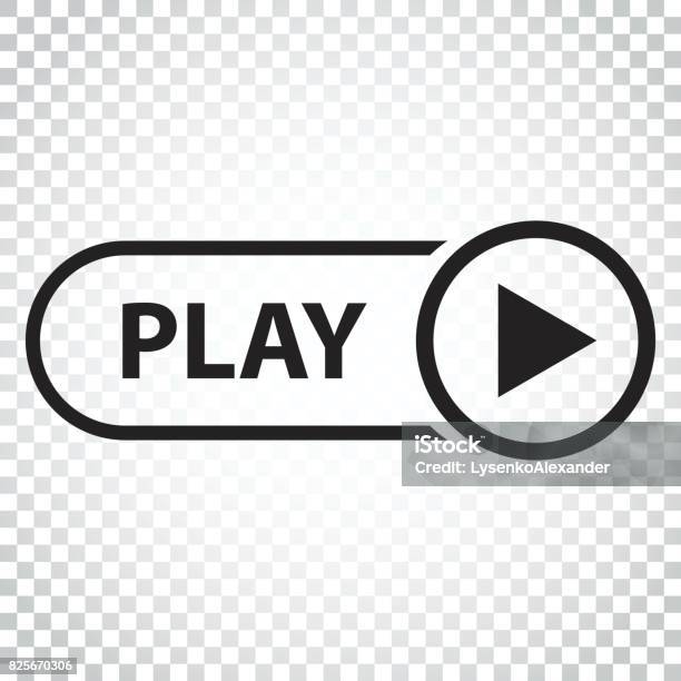 Play Icon Vector Play Video Illustration In Flat Style Simple Business Concept Pictogram On Isolated Background Stock Illustration - Download Image Now