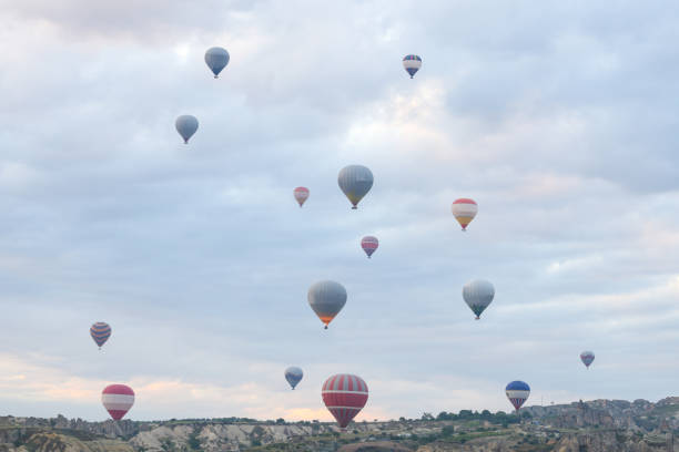 istock Hot Air Balloons in Cappadocia Valleys 825671778