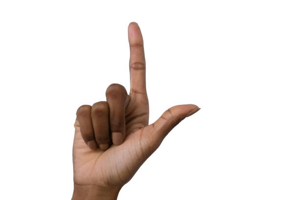 istock Close up of hand showing index finger 825680516