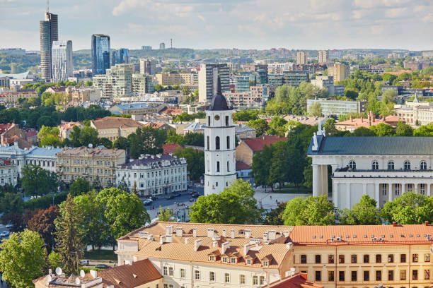 istock Beautiful panorama of Vilnius Old Town, Lithuania 825683880