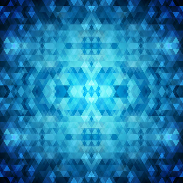 istock Abstract background of triangles. Bright shades of blue. 825691368