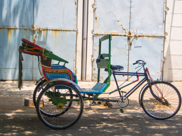 istock Tricycle or Bike Rikshaw in India 825710192