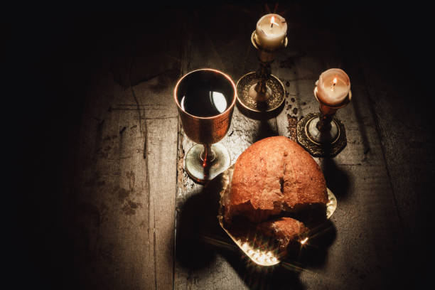 istock Bread and Wine Communion Sacraments 825710738