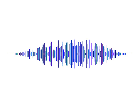 Sound wave. Isolated on white background.Vector illustration.