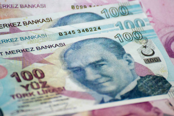 Turkish Liras stock photo