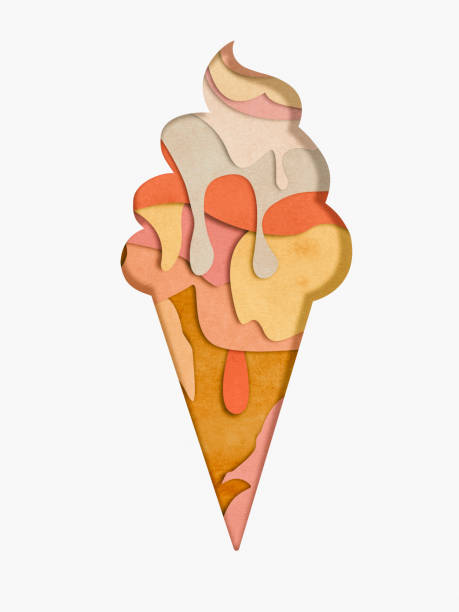 istock Ice Cream, paper cutting style 825725292