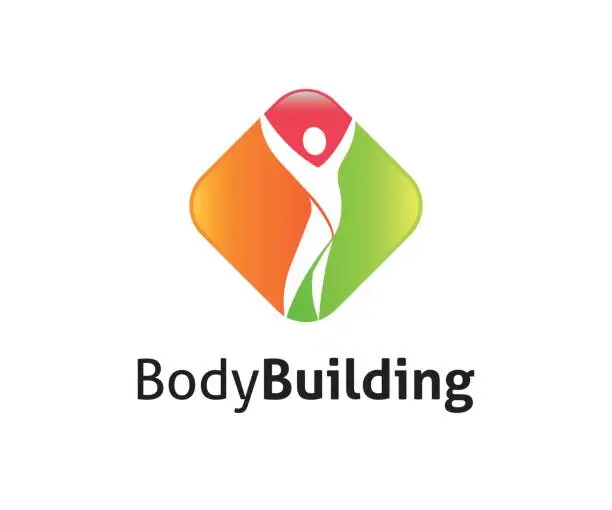 Vector illustration of Body building vector icon