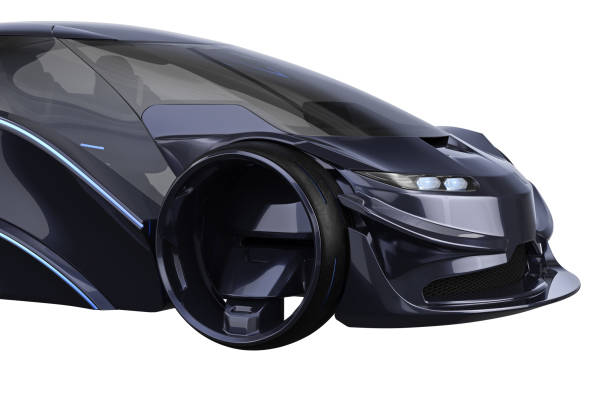 istock Car concept electric auto, close view 825730250