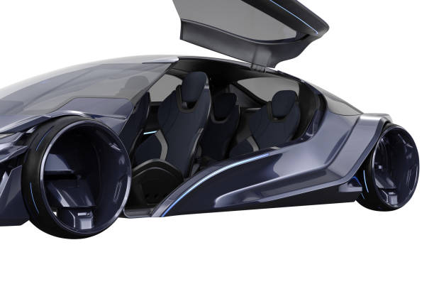 istock Car concept dark futuristic, close view 825730338