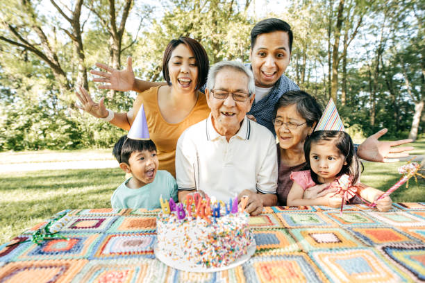 istock Celebrating birthday with family 825736944